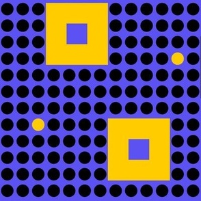 MOD Geometric Dots  & Squares Blue & Yellow