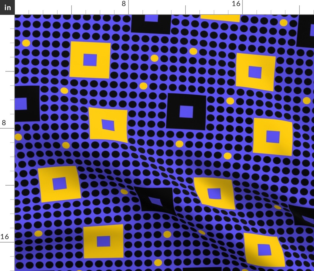 MOD Geometric Dots  & Squares Blue & Yellow