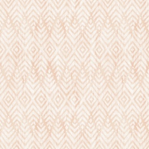 Rustic Geometric Ikat - 12" large - peach blush