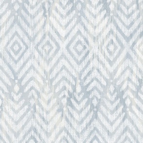 Rustic Geometric Ikat - 24" extra large - soft blue