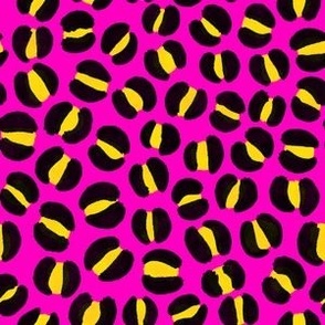 Retro 80s Animal Print Neon Pink & Yellow