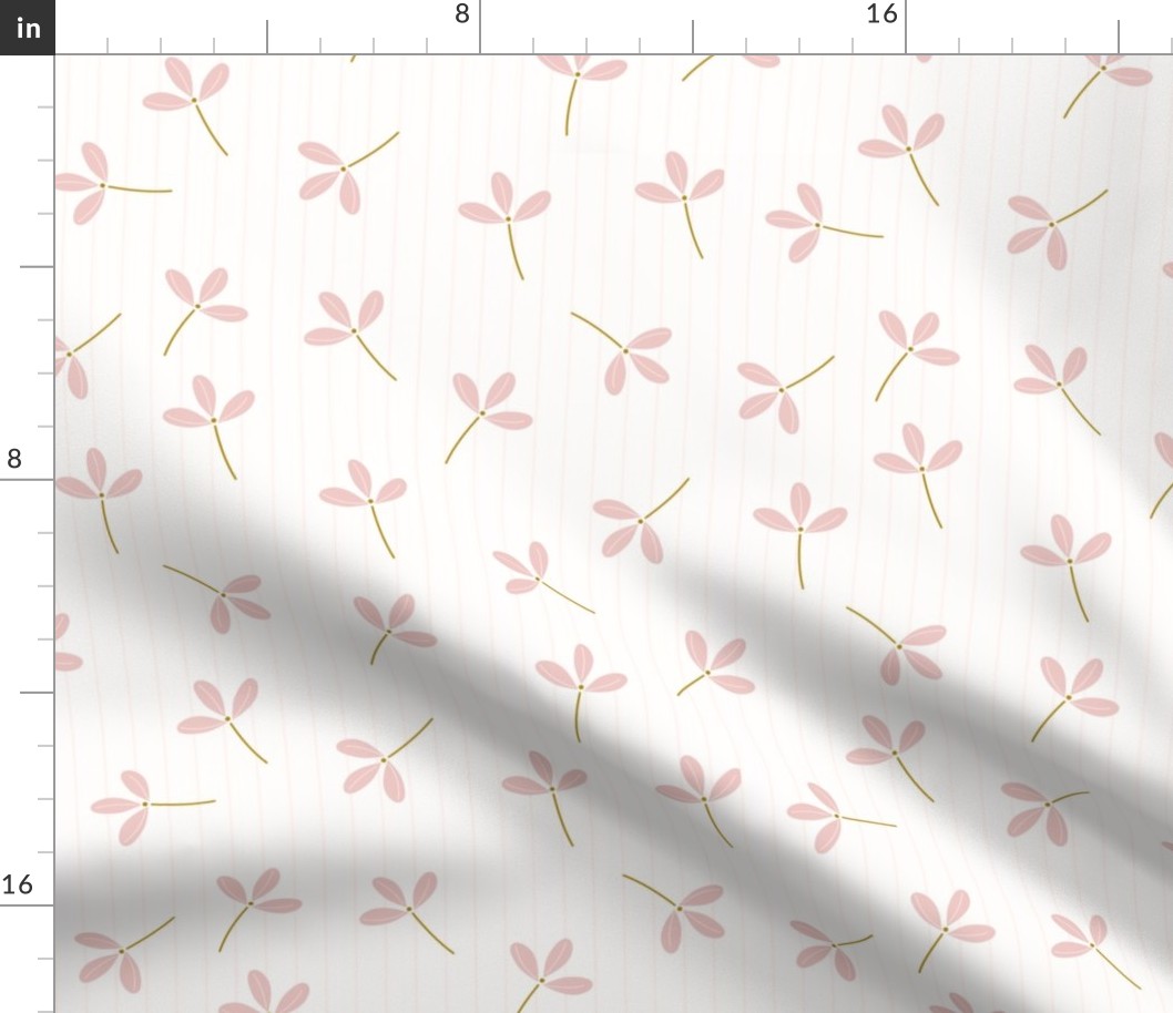 Small - Ditsy Floral on Stripes