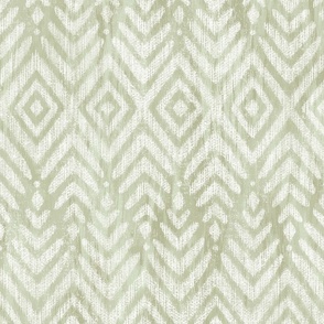 Rustic Geometric Ikat - 24" extra large - cactus green