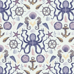 New Nautical Damask design - medium