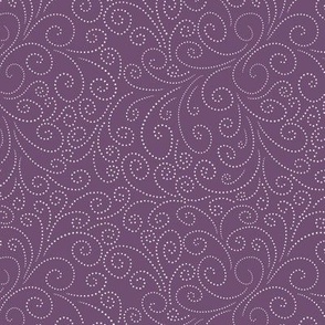 Dusty Purple Flourish Dot