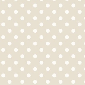 Dark Dotty: Sand & Cream Polka Dot