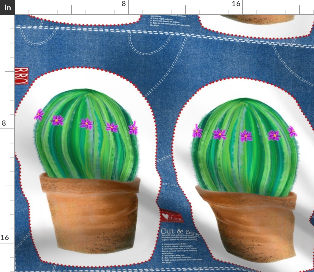 Cactus Pillow DIY Sewing Pane