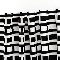 Black and White Rectangle (mix and match geometric) by Su_G_©SuSchaefer2023