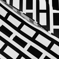 Black and White Rectangle (mix and match geometric) by Su_G_©SuSchaefer2023