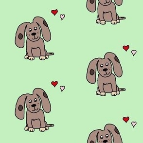 lovepuppygreenbackground