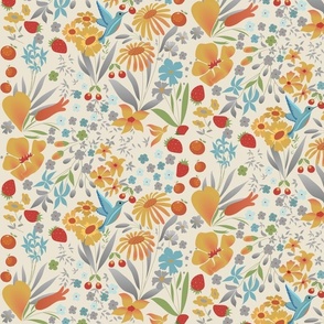 Fruity floral Garden party-10 inches repeat