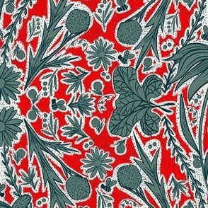 Heirloom Floral (Red)
