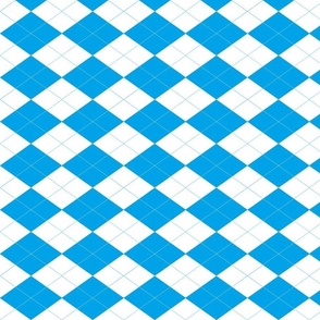 Blue and White Argyle