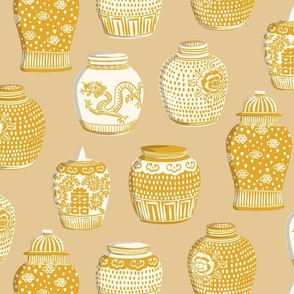 ginger jars/mustard/large