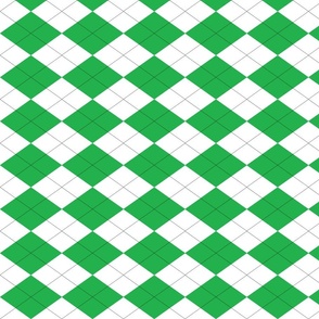 Green Black White Argyle