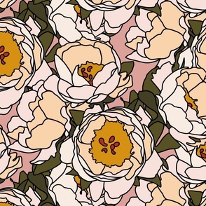 Maximalist floral in light pink