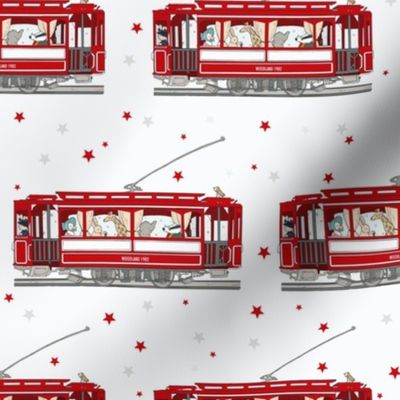 red streetcar small