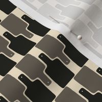 Geometric Cutting Board Pattern in Gray - Small