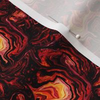 Hot inferno half drop faux paint pour abstract small half drop