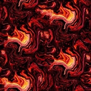 Hot inferno half drop faux paint pour abstract small half drop