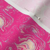 Bright pink paint swirls abstract in faux paint pour aesthetic small