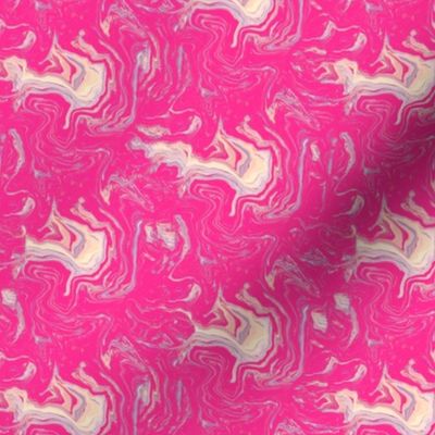 Bright pink paint swirls abstract in faux paint pour aesthetic small