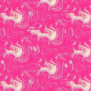 Bright pink paint swirls abstract in faux paint pour aesthetic small