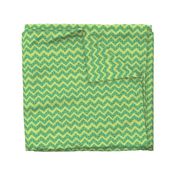 Mint green and dark blue spotty chevron stripes on lime green background small