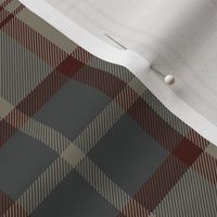 Dunbar tartan, 6" custom colorway, slate, rust and warm grey