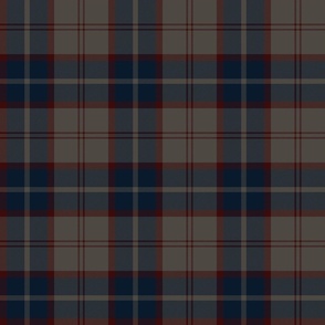 Dunbar tartan, 6" custom colorway navy, taupe and maroon