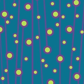 Berry Branch - Geometric Dot Teal Purple Lime Regular Scale