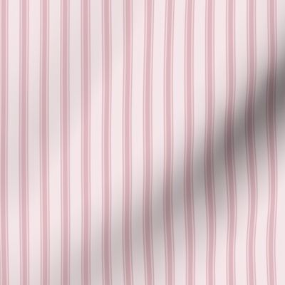 Dusty Rose Ticking Stripe: Rose Pink Pillow Ticking, Antique Rose