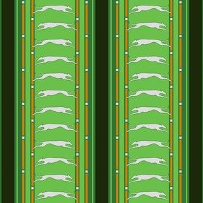 Running Greyhound Stripe grey green © 2012 by Jane Walker