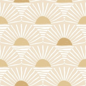 retro sunshine horizons -  boho fall neutral golden barley - LARGE