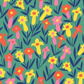 floral ditsy adventure // green