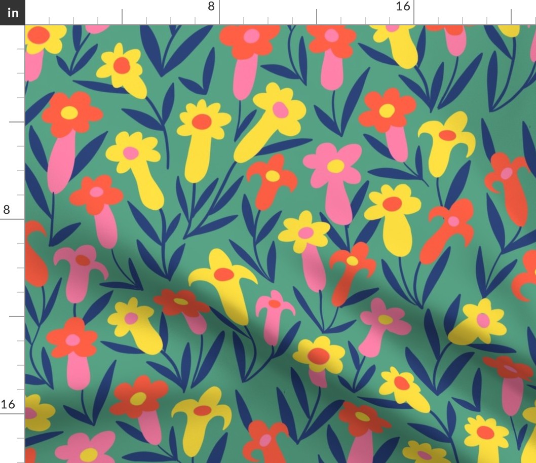 floral ditsy adventure // green