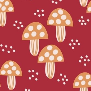 366 - Super large meadow field of mushrooms fungi, for large scale home decor, curtains, nursery decor, kids bedroom, kids duvet, kids curtains,