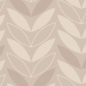 Neutral Botanical Herringbone