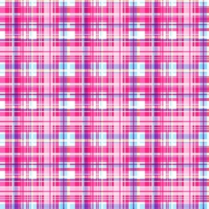Plaid  Pink and blue