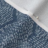 Sashiko Seagulls in Indigo Blue | Hand stitched birds, Japanese sashiko stitching on deep blue linen texture, kantha quilt, ocean decor, blue and white rustic bird pattern.