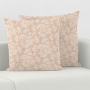 Cream lace flower on mocha