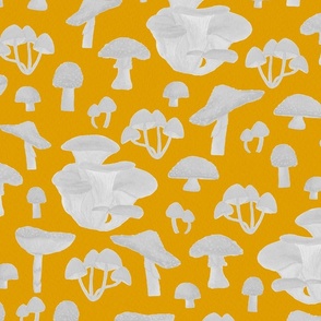 Grey Mushrooms on Honeycomb- Large Scale