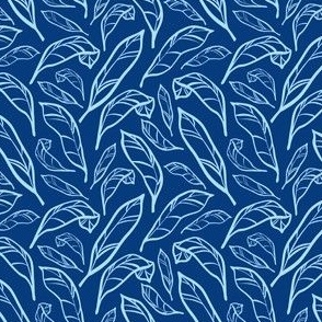 Outlined Blue Calatheas - Small Scale