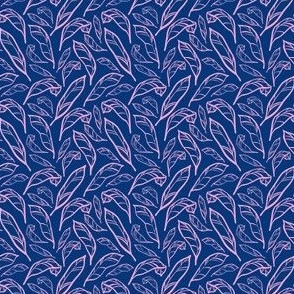 Outlined Blue Pink Calatheas Small Scale