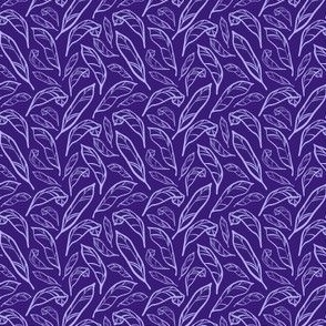 Outlined Purple Calatheas - Small Scale