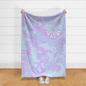 Sunset Beach Jumbo Scale blue lilac purple by Jac Slade