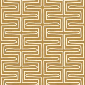 Geometric Lines Mustard