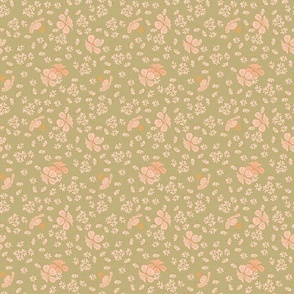 Small Florals Light Olive Small