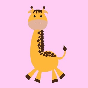 Joyful Jungle Giraffe in Pink