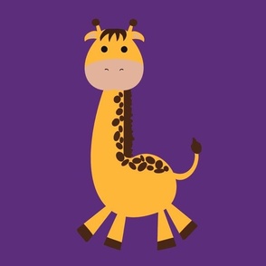 Joyful Jungle Giraffe in Purple